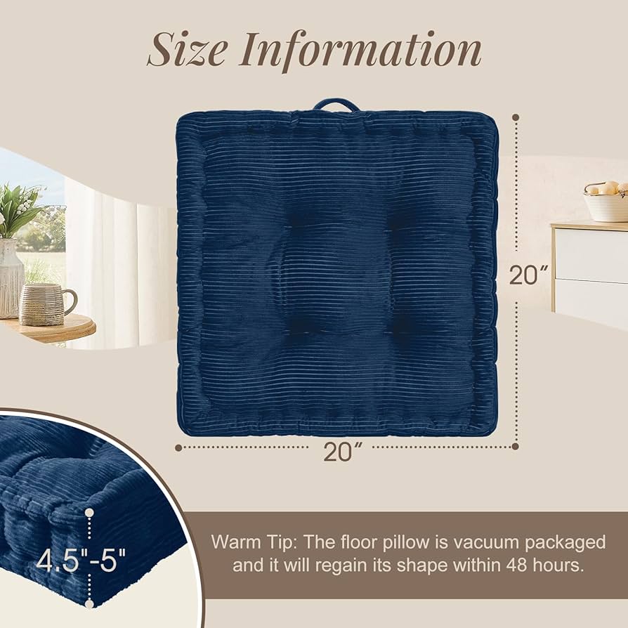 Amazon.com: Wellsin Square Floor Pillows for Adults Kids